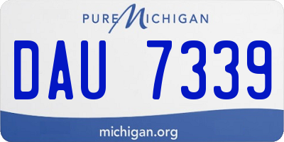 MI license plate DAU7339