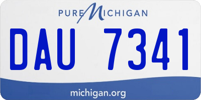 MI license plate DAU7341