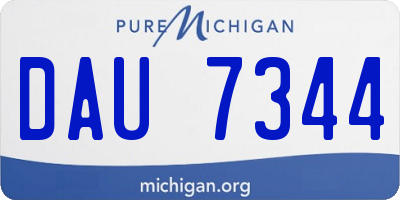 MI license plate DAU7344