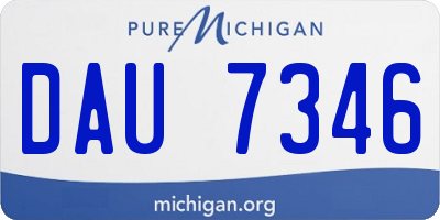MI license plate DAU7346