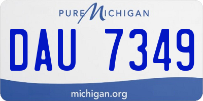 MI license plate DAU7349