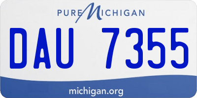 MI license plate DAU7355