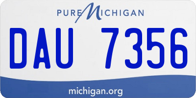MI license plate DAU7356