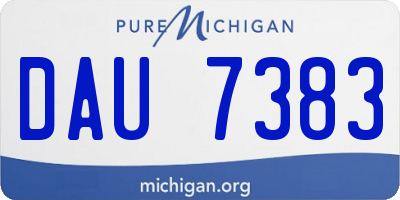 MI license plate DAU7383