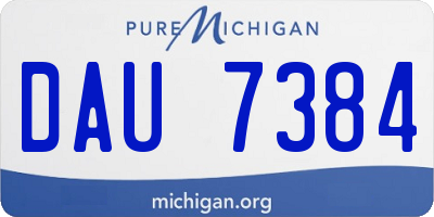MI license plate DAU7384