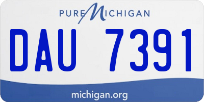 MI license plate DAU7391