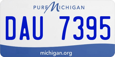 MI license plate DAU7395