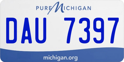 MI license plate DAU7397