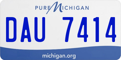 MI license plate DAU7414