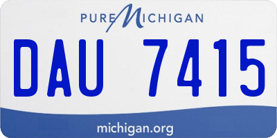 MI license plate DAU7415