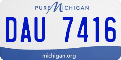 MI license plate DAU7416