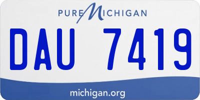 MI license plate DAU7419