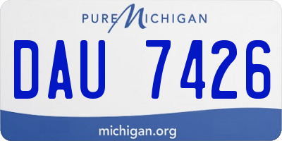MI license plate DAU7426