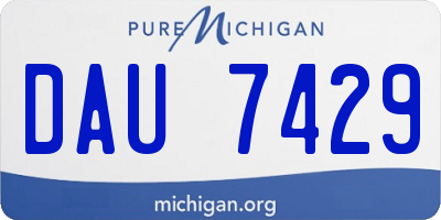 MI license plate DAU7429