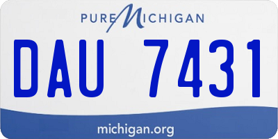 MI license plate DAU7431