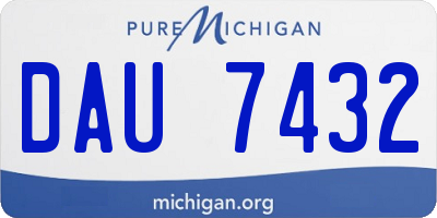 MI license plate DAU7432