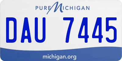 MI license plate DAU7445