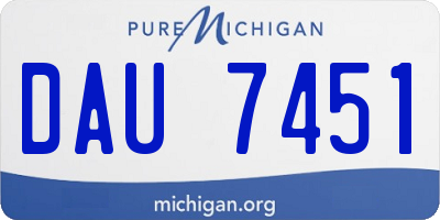 MI license plate DAU7451