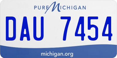 MI license plate DAU7454