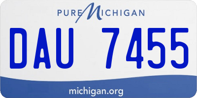 MI license plate DAU7455