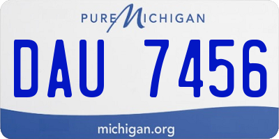 MI license plate DAU7456