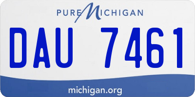 MI license plate DAU7461