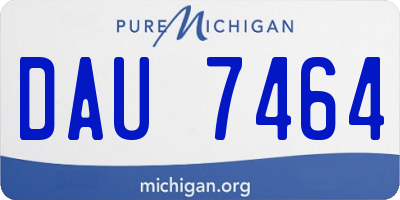 MI license plate DAU7464