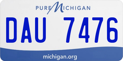MI license plate DAU7476