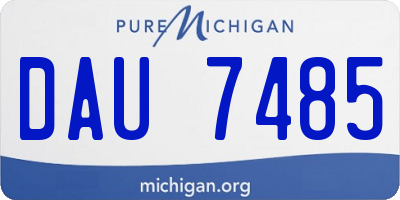 MI license plate DAU7485