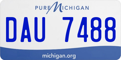 MI license plate DAU7488