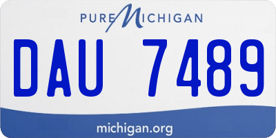 MI license plate DAU7489