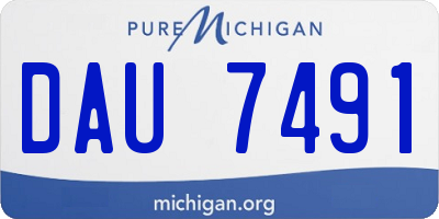 MI license plate DAU7491
