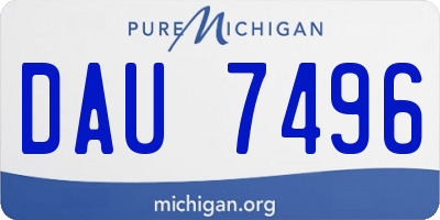 MI license plate DAU7496