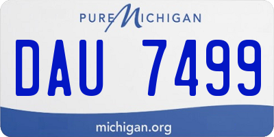 MI license plate DAU7499