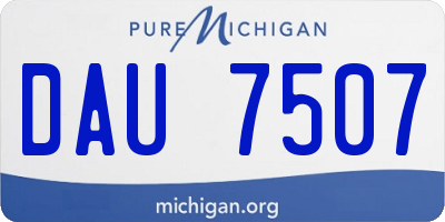 MI license plate DAU7507