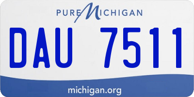 MI license plate DAU7511