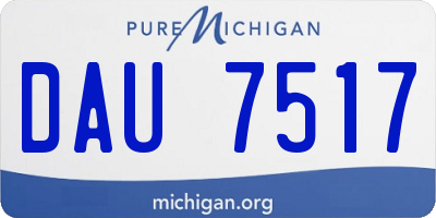 MI license plate DAU7517