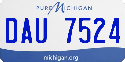 MI license plate DAU7524