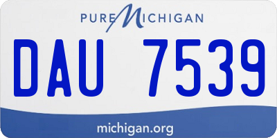 MI license plate DAU7539