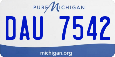 MI license plate DAU7542