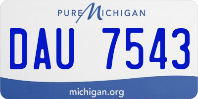 MI license plate DAU7543