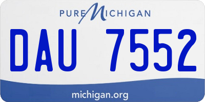 MI license plate DAU7552