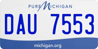 MI license plate DAU7553