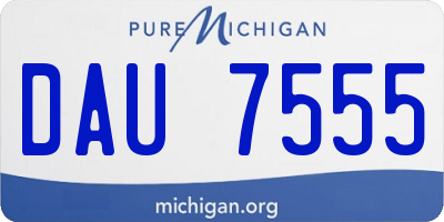 MI license plate DAU7555
