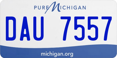 MI license plate DAU7557