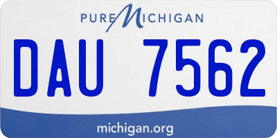 MI license plate DAU7562