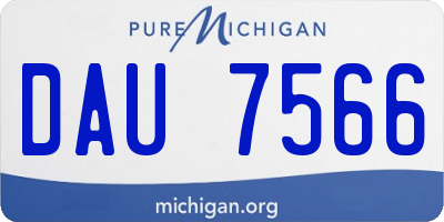 MI license plate DAU7566