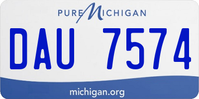 MI license plate DAU7574