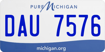 MI license plate DAU7576