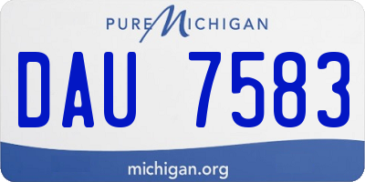 MI license plate DAU7583